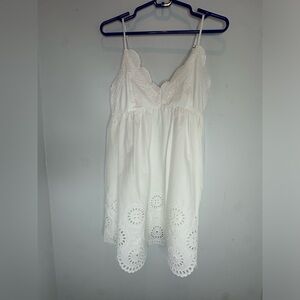 Abercrombie & Fitch white eyelet babydoll mini dress
